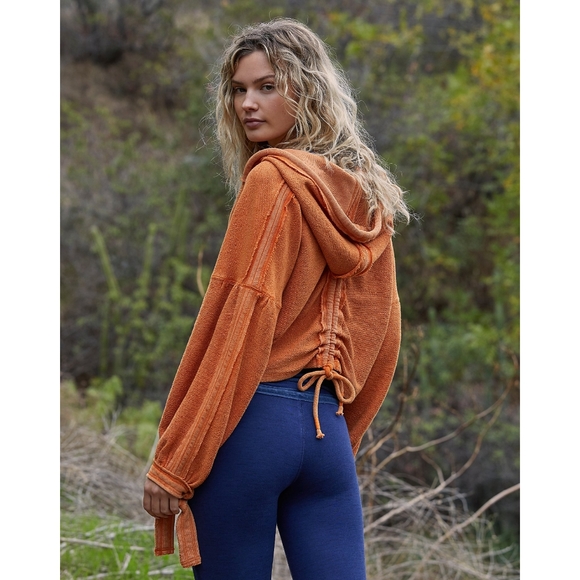 Last One! FP Movement Half Court Sweatshirt Orange - Picture 4 of 7